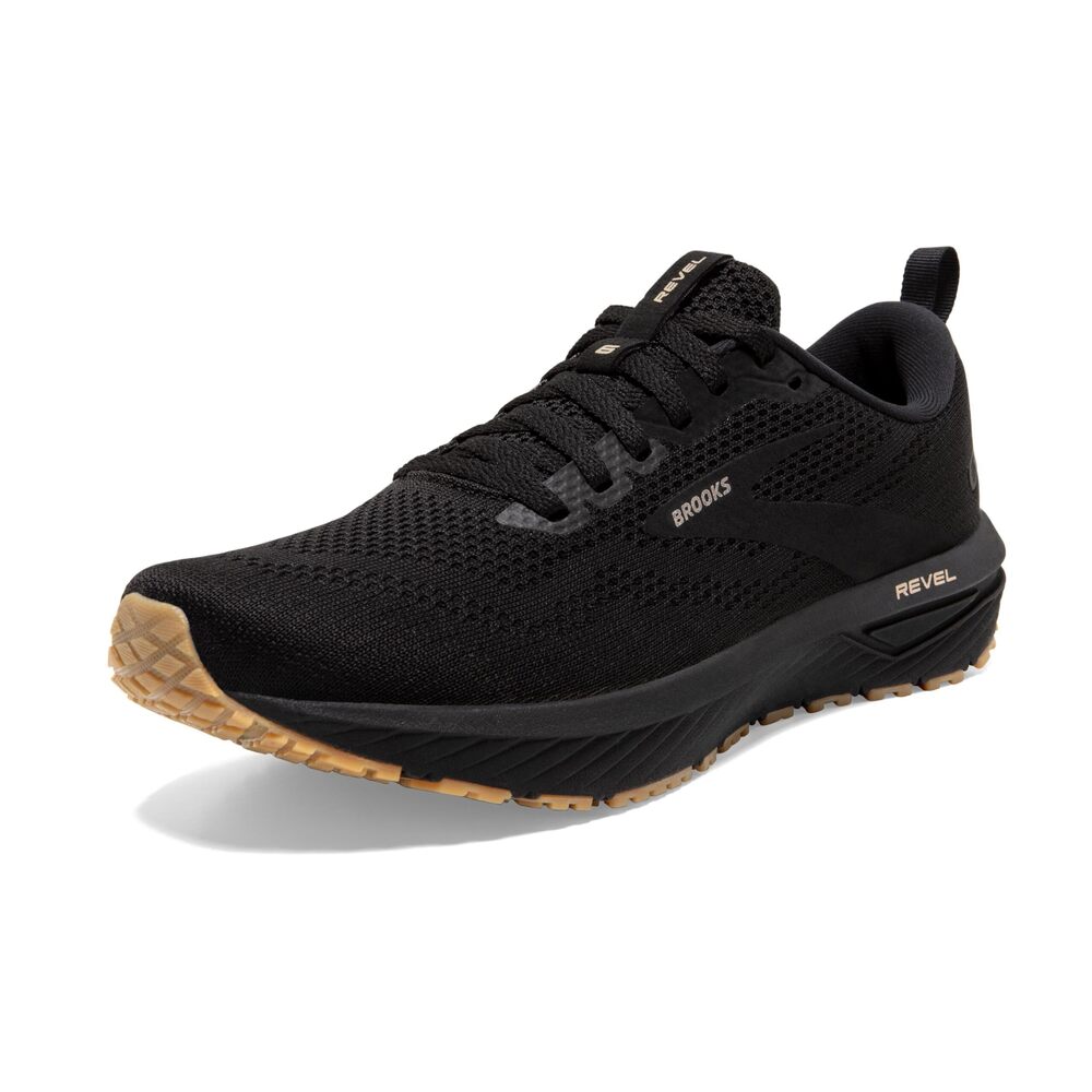 BROOKS WOMEN’S REVEL 6 NEUTRAL RUNNING SHOE - BLACK/CREAM/BISCUIT - 9 MEDIUM